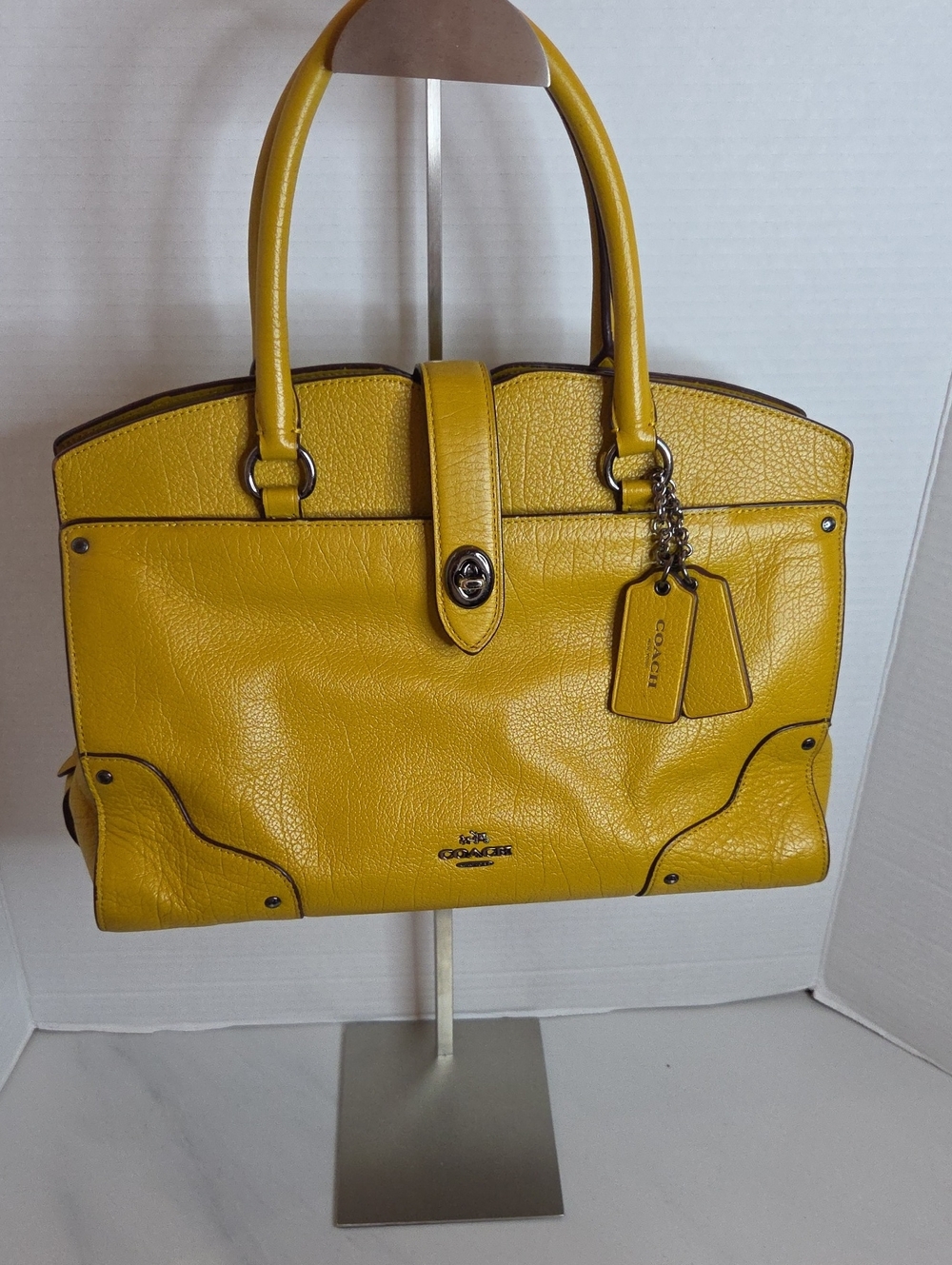Coach Mercer Satchel In Mustard - Style 37575